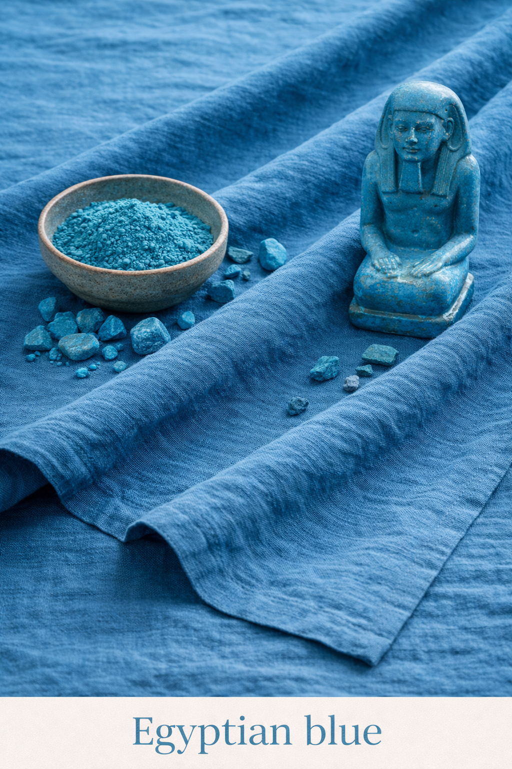 Egyptian blue dyed fabric