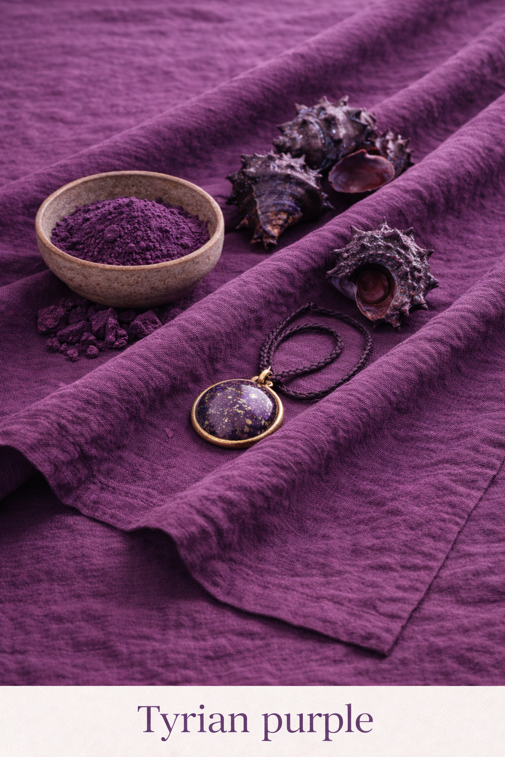 Tyrian purple dyed fabric