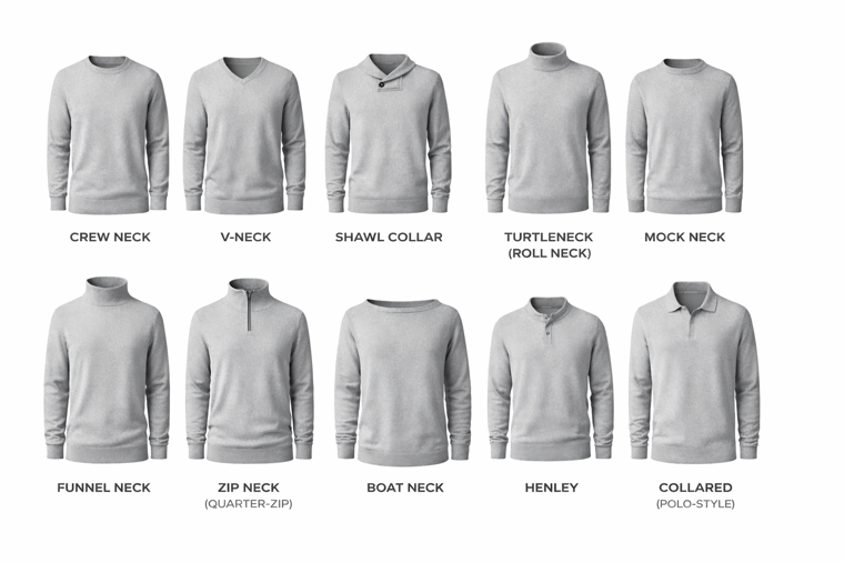 Pullover neck types