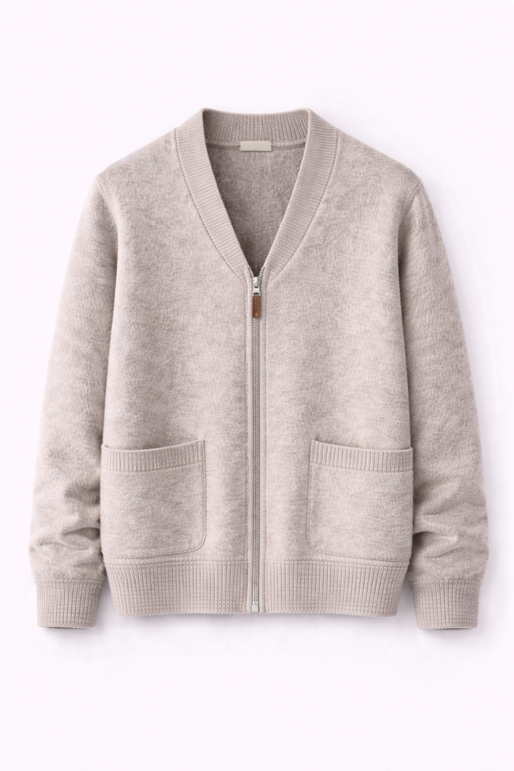 Zip-front cardigan