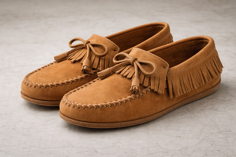 Fringe moccasins