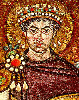 Emperor Justinian I in Tyrian purple