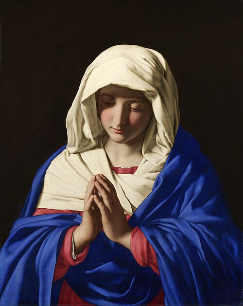 Virgin Mary in ultramarine